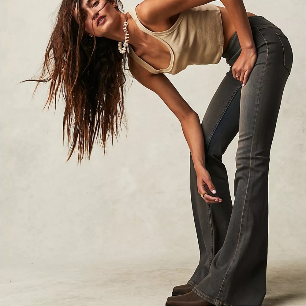 Free People We The Free Penny Pull-On Flare Jeans